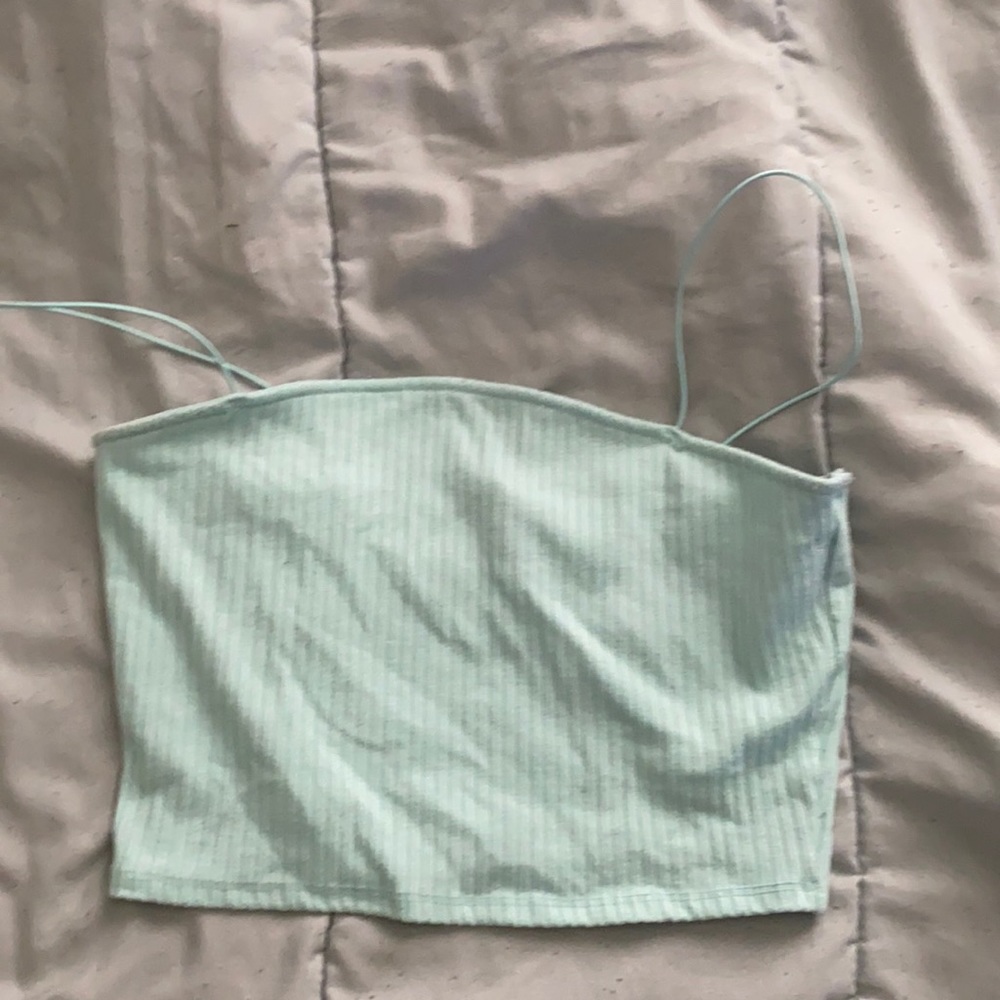 Mint green crop top